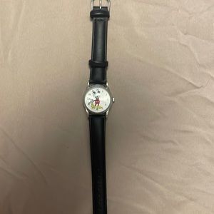 Mickey watch with leather band